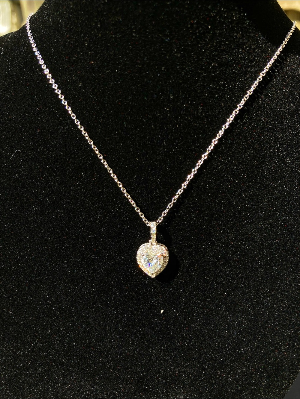 💖✨ Moissanite Heart Necklace | 925 Sterling Silver ✨💎